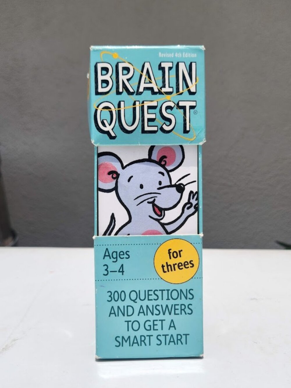 Brain Quest Ages 3-4 Preschool Questions Trivia Cards Game Deck 1 and 2 School S